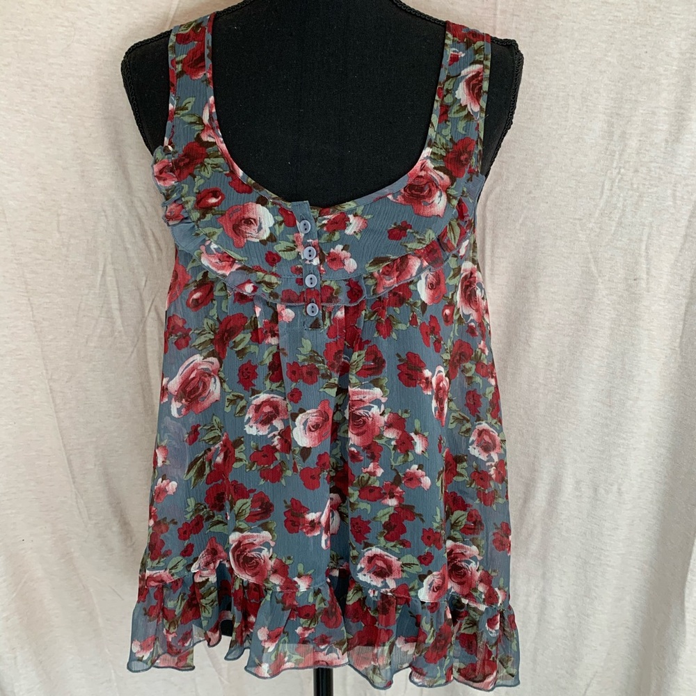 Cute Sheer Floral Blouse
